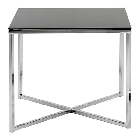 End Table with Square Glass Top